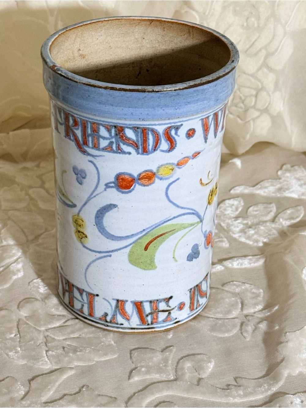 Hand-Painted Studio Pottery Friendship Jar
